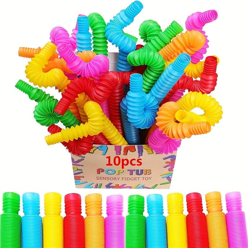 10pcs Sensory Pop Tubes Toy Set | Fidget & Learning Toys for Kids