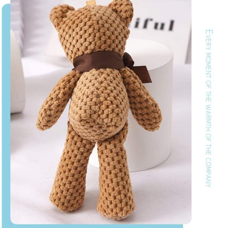 15cm Bear Stuffed Plush Toy | Cute Dress Key Pendant Gift