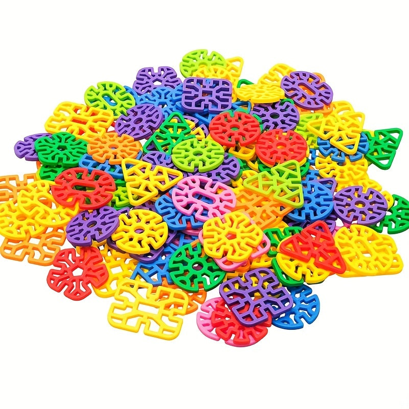 98pcs Snowflake Building Blocks Kit | Educational Puzzle for Kids