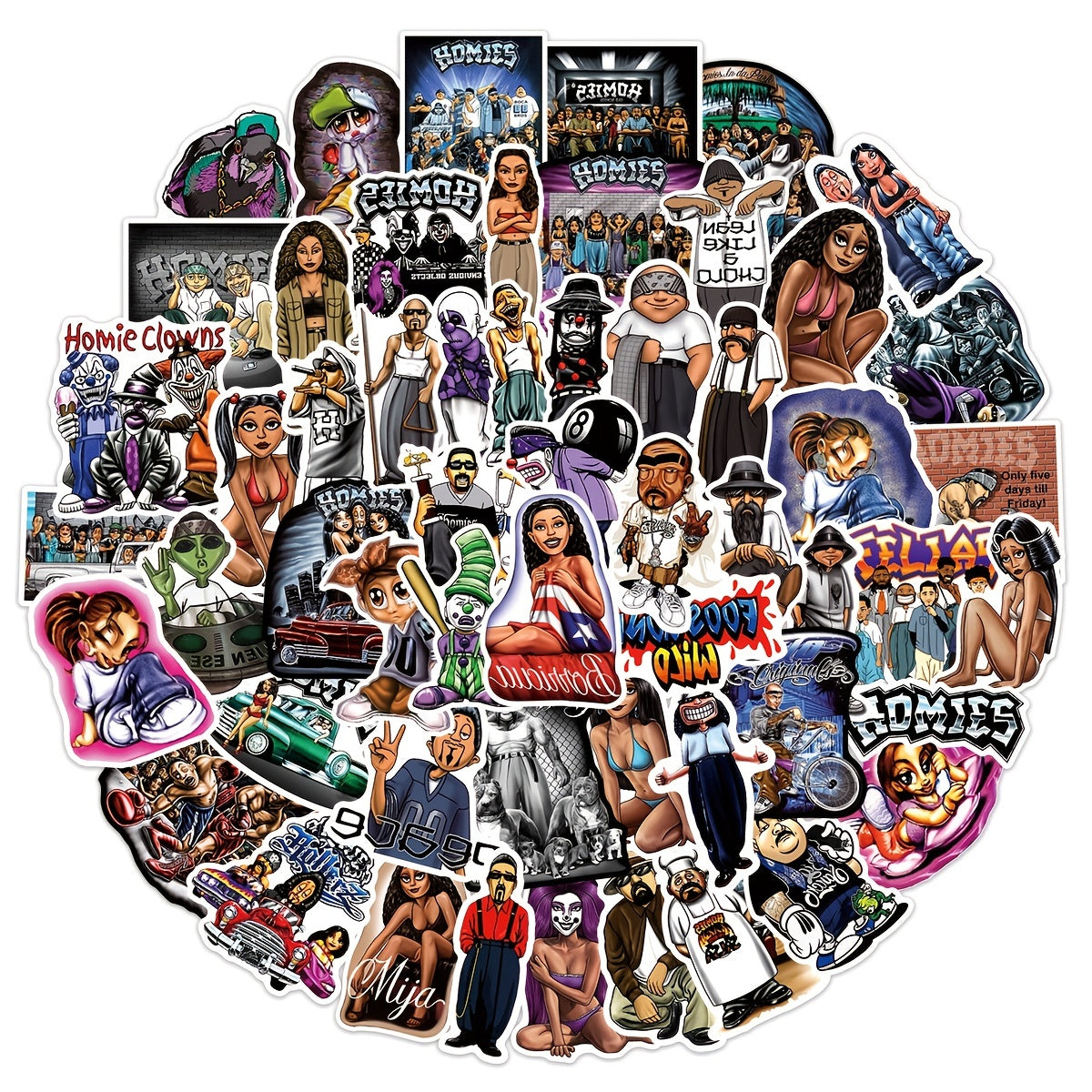 100pcs Anime Cartoon Waterproof Stickers | DIY Gear Decor
