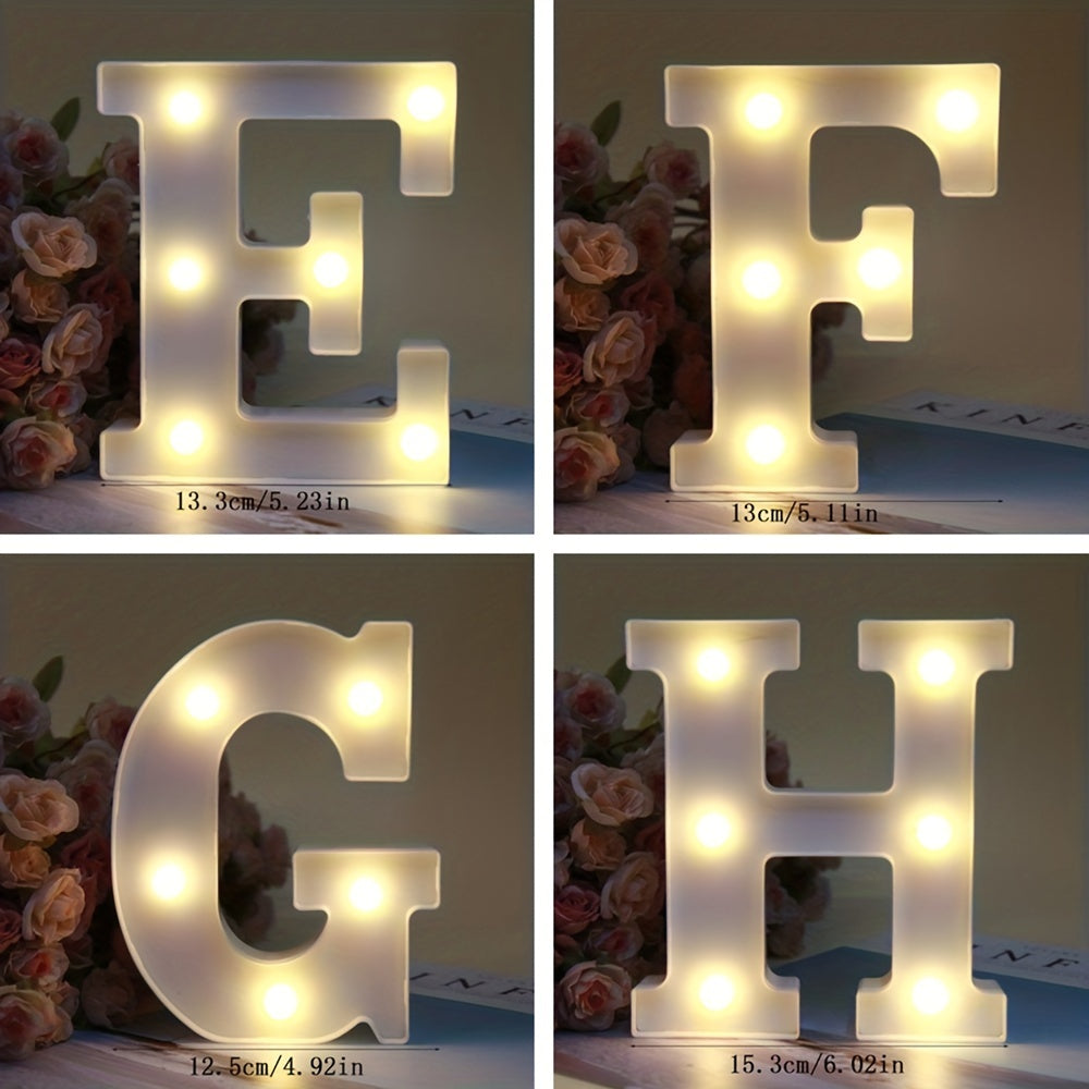 Alphabet LED Letter & Number Lights | Battery-Powered Night Lamp
