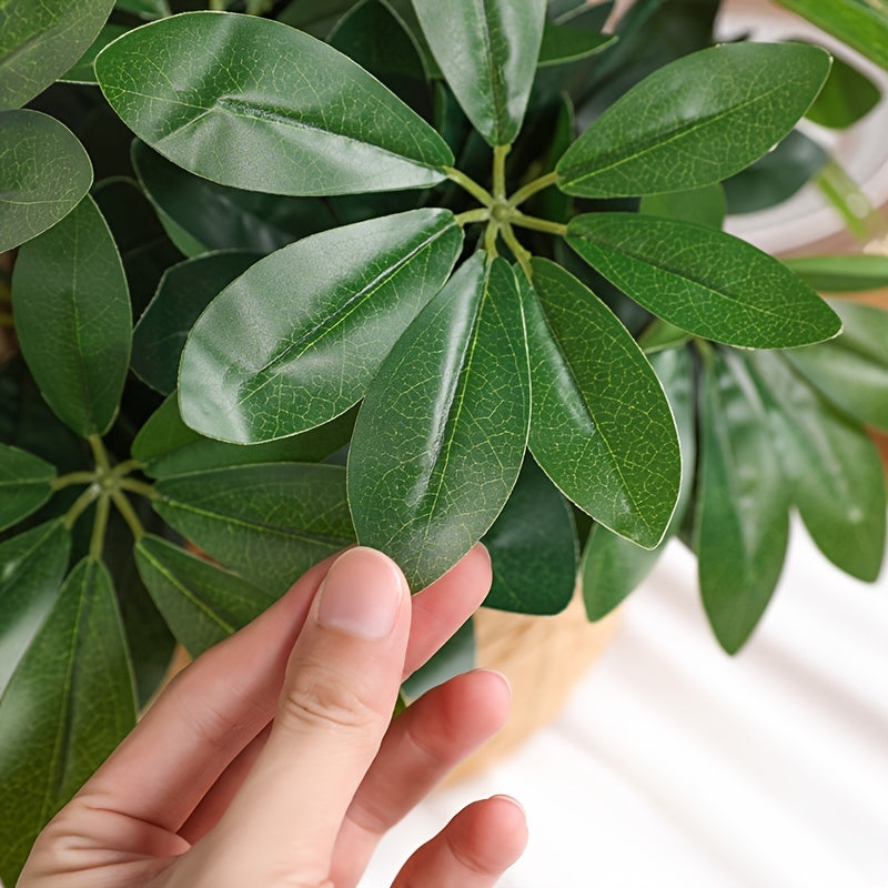 13in Lifelike Artificial Plant | Durable Fake Leaves & Stem Decor