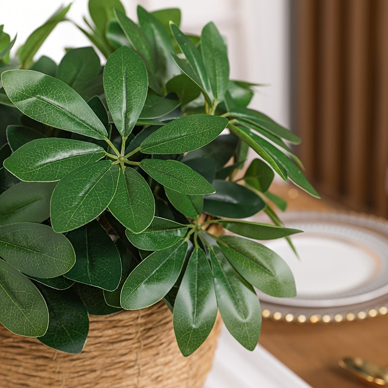 13in Lifelike Artificial Plant | Durable Fake Leaves & Stem Decor