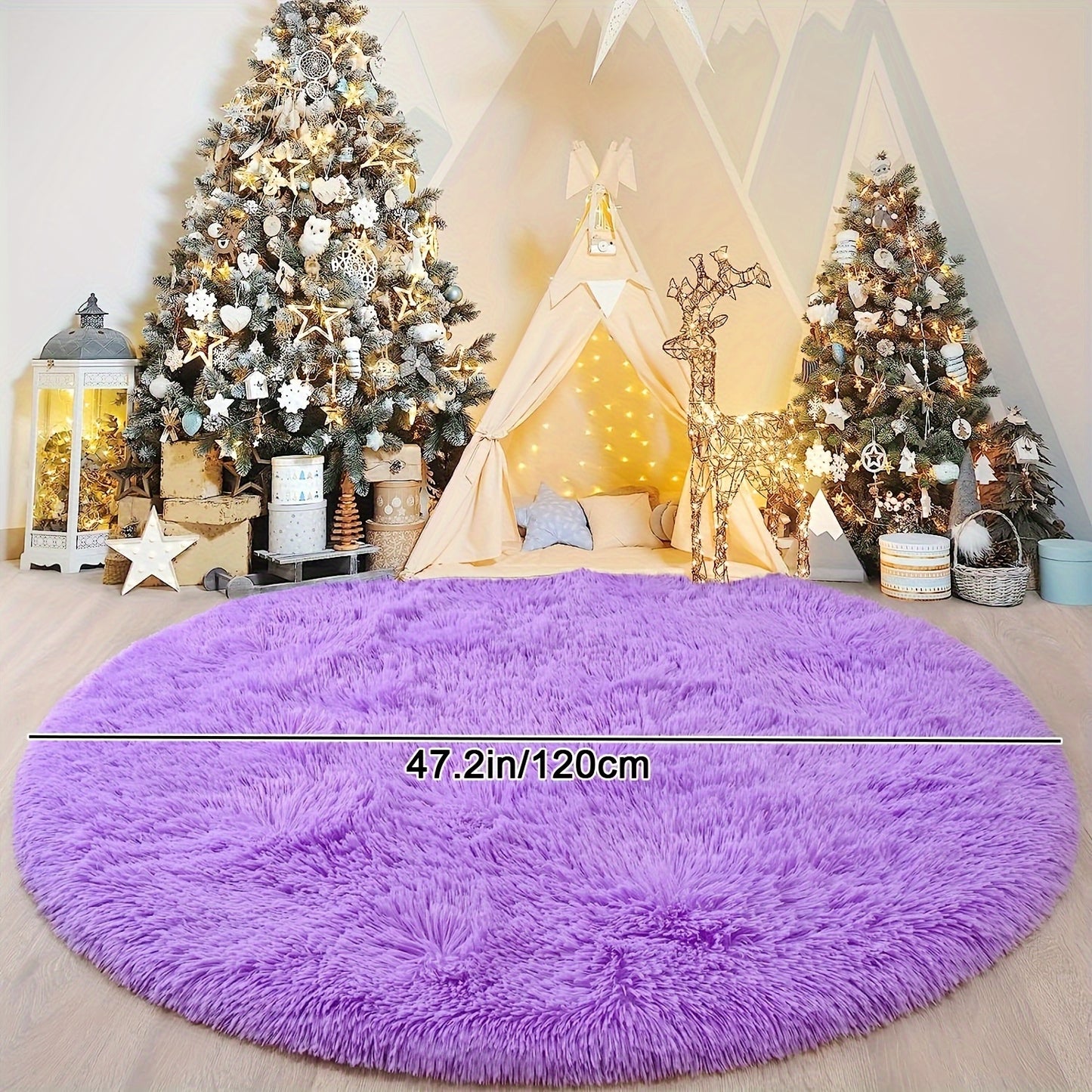 Luxurious Shaggy Rug 4x4 | Ultra-Soft, Non-Slip, Water-Resistant 