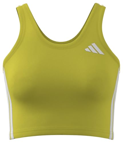 adidas Women's Train Essentials 3-Stripes Cropped Tank Top T-Shirt