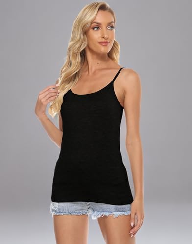 BQTQ 3 Pieces Vest Top for Women Basic Camisole Adjustable Spaghetti Strap Tank Tops for Women and Girls
