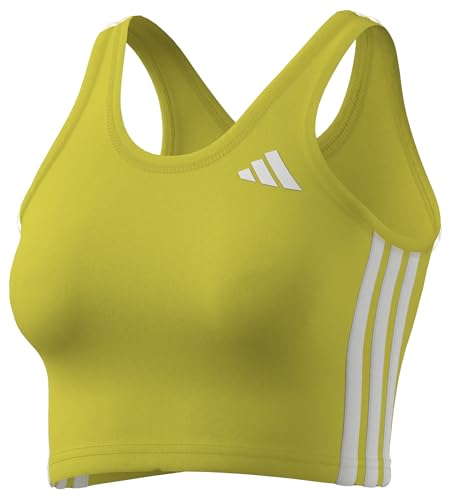adidas Women's Train Essentials 3-Stripes Cropped Tank Top T-Shirt