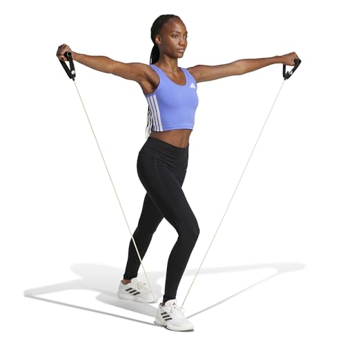 adidas Women's Train Essentials 3-Stripes Cropped Tank Top T-Shirt