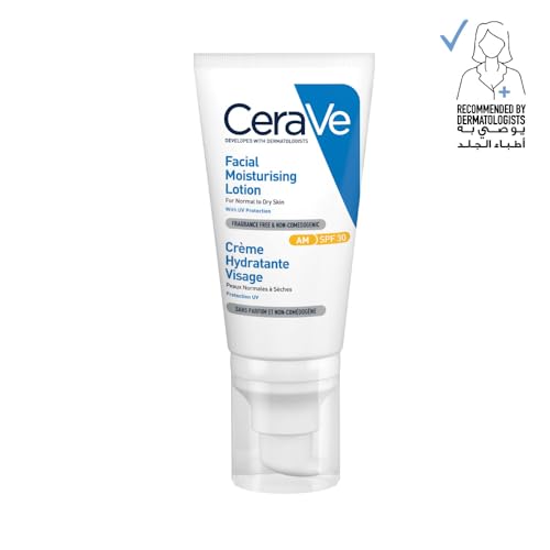 CeraVe AM Facial Moisturising Lotion Normal To Dry Skin 52ml With UV Protection And 3 Essential Ceramides