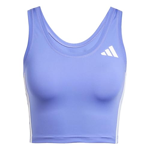adidas Women's Train Essentials 3-Stripes Cropped Tank Top T-Shirt