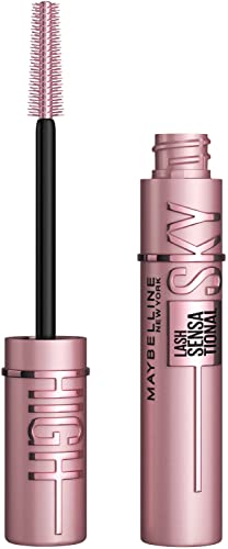 Maybelline New York Lash Sensational Sky High Mascara, Volumising & Lengthening Mascara, Washable Flake-Free Formula Infused with Bamboo Extract & Fibres, 7.2 ml, Shade: 01, Very Black