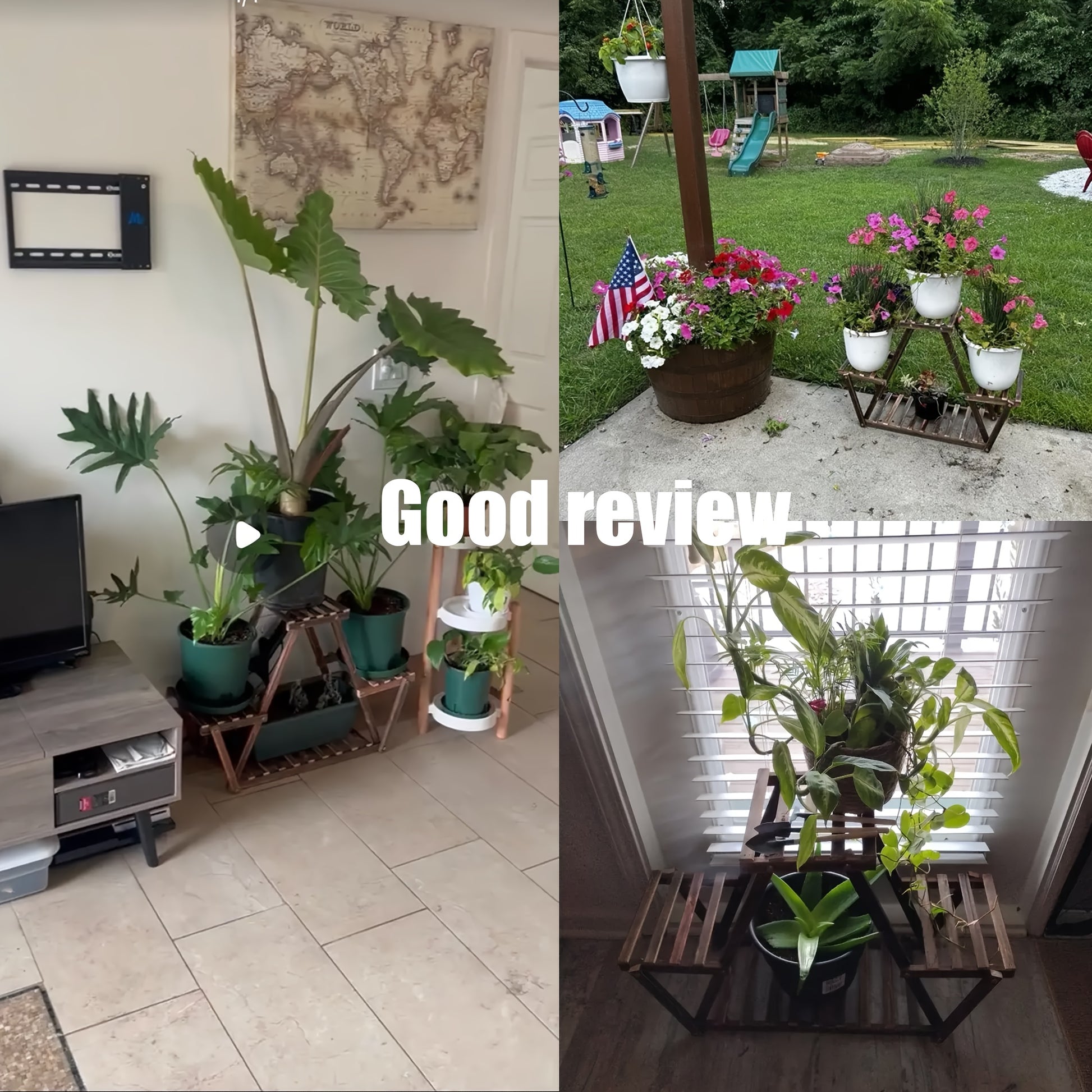 Wooden Plant Stand – Large Indoor/Outdoor Plant Rack