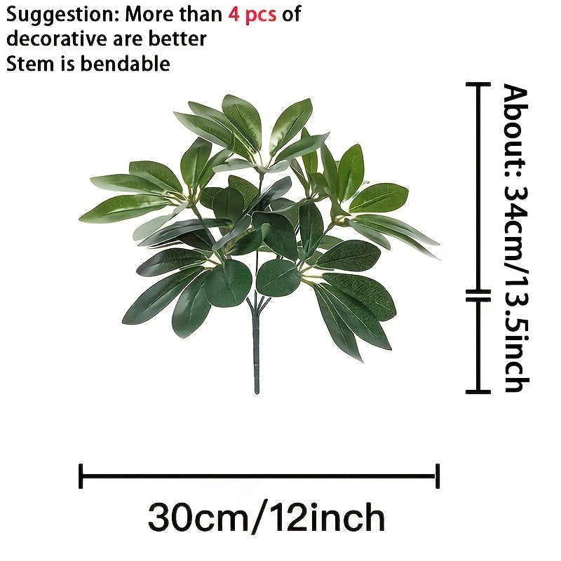 13in Lifelike Artificial Plant | Durable Fake Leaves & Stem Decor