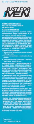 Just for men Moustache & Beard Dark Brown Dye, Eliminates Grey for a Thicker & Fuller Look � M45