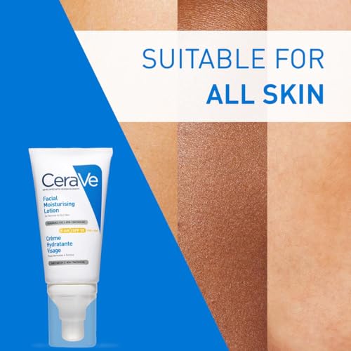 CeraVe AM Facial Moisturising Lotion Normal To Dry Skin 52ml With UV Protection And 3 Essential Ceramides