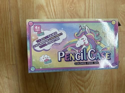 Hot Bee Unicorn Gifts for Girls 4 5 6 7, Unicorn Pencil Case Stationary Sets, Girl Toys Age 4-7, Drawing Colouring Set for Kids, Art and Crafts for Kids 4-6, Birthday Presents for Girls