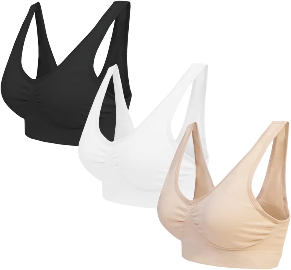 Blu Apparel Multipack Seamless Comfort Bras Sleep Bras Sizes 8-24 Not Padded Wireless