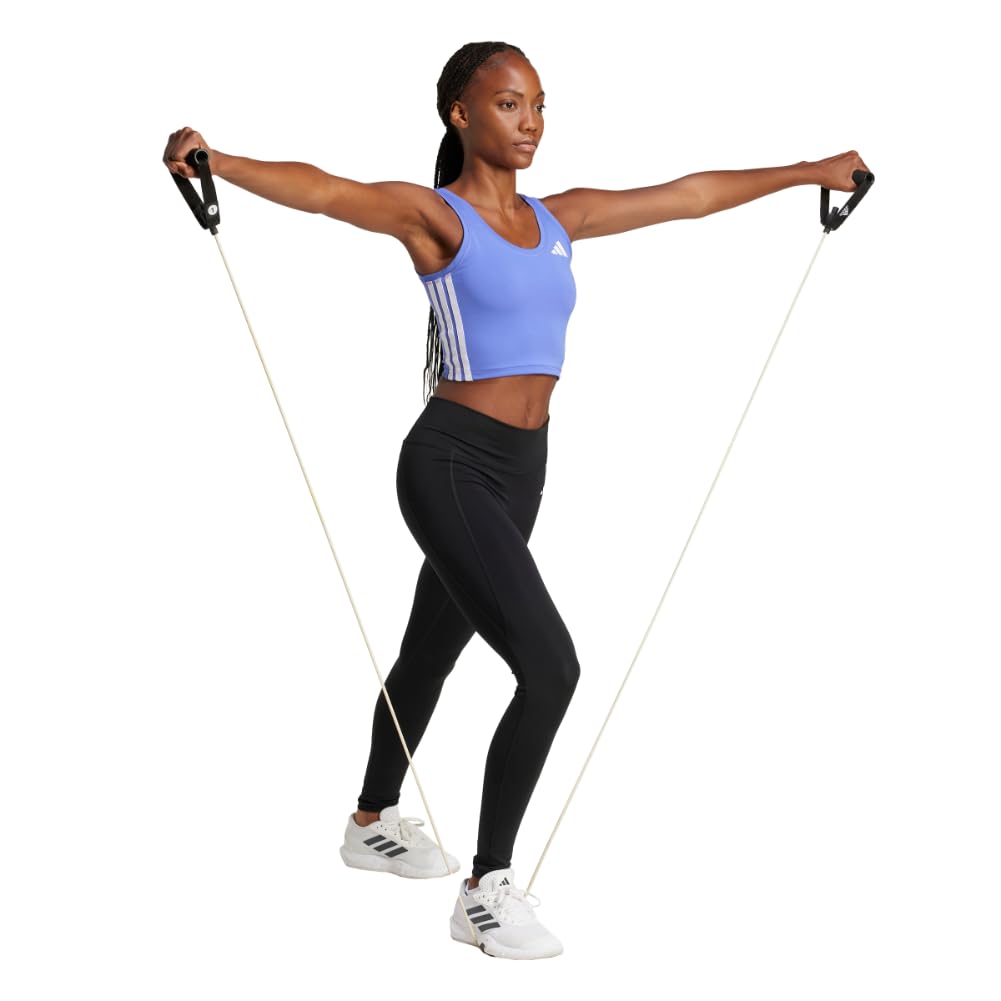 adidas Women's Train Essentials 3-Stripes Cropped Tank Top T-Shirt