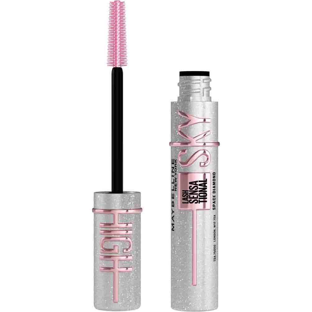 Maybelline New York Lash Sensational Sky High Mascara, Volumising & Lengthening Mascara, Washable Flake-Free Formula Infused with Bamboo Extract & Fibres, 7.2 ml, Shade: 01, Very Black