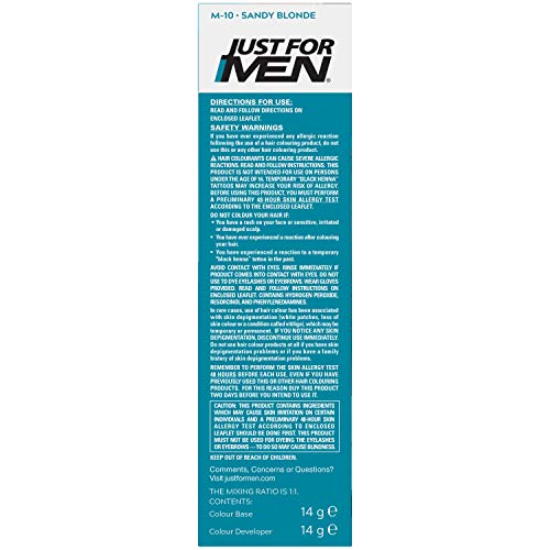 Just for men Moustache & Beard Dark Brown Dye, Eliminates Grey for a Thicker & Fuller Look � M45