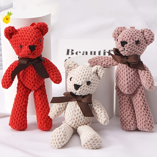 15cm Bear Stuffed Plush Toy | Cute Dress Key Pendant Gift