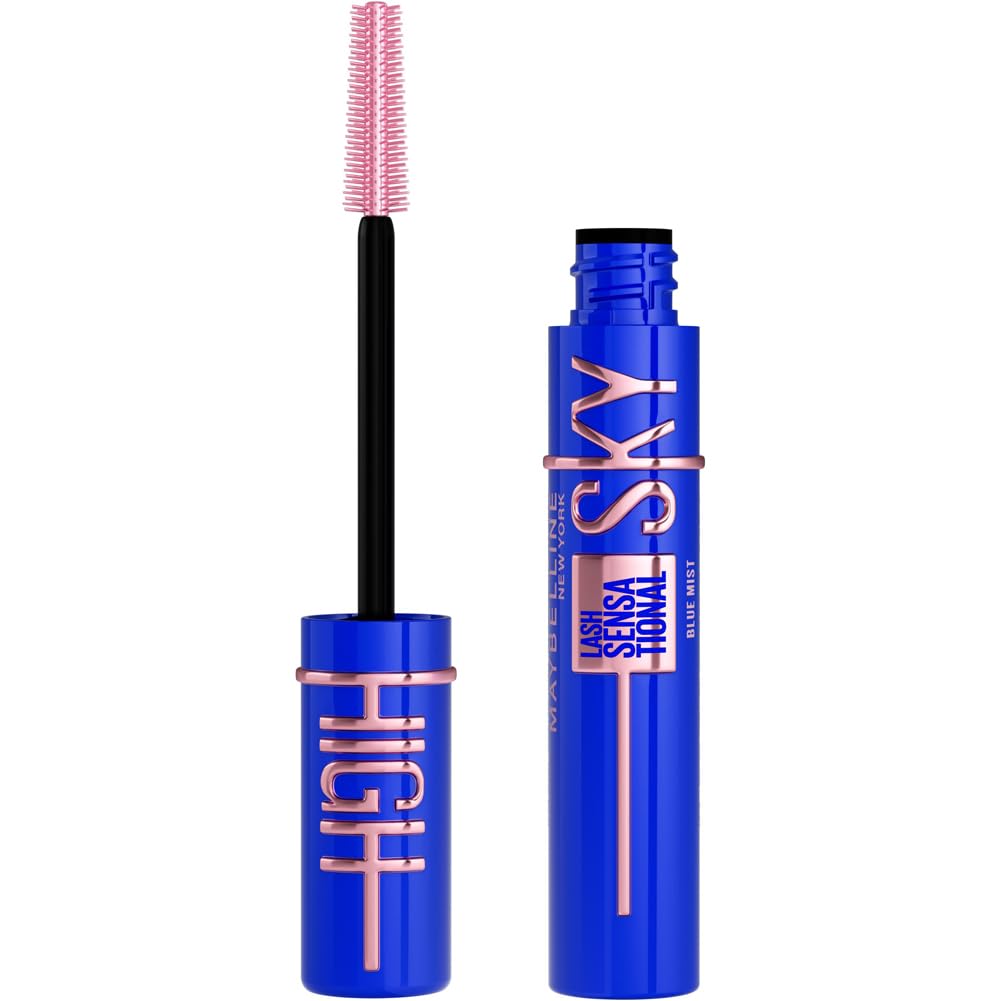 Maybelline New York Lash Sensational Sky High Mascara, Volumising & Lengthening Mascara, Washable Flake-Free Formula Infused with Bamboo Extract & Fibres, 7.2 ml, Shade: 01, Very Black