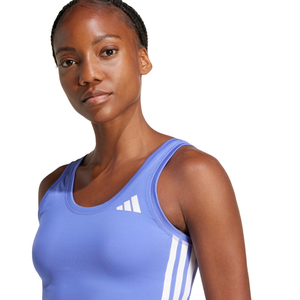 adidas Women's Train Essentials 3-Stripes Cropped Tank Top T-Shirt