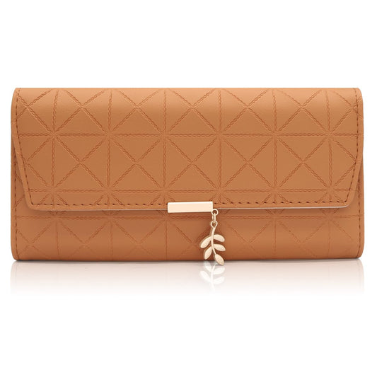 Long Purse for Women PU Leather, Large Capacity PU Leather Women's Wallet Wallet for Women with Multiple Card Slots and Coin Zipper Pocket Ladies Purse Clutch Holder Large Capacity Card Holder (Pink)