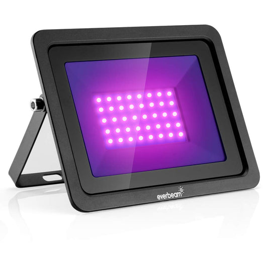 Everbeam 395nm 10W UV LED Black Light - High Performance LED Bulbs, IP66 Waterproof – Ultraviolet Flood Lighting for Aquarium, Indoor or Outdoor Parties, Stage - Party Supplies, Halloween Decorations