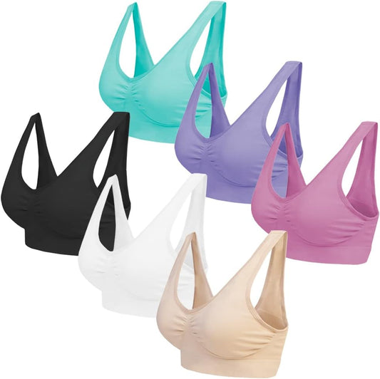 Blu Apparel Multipack Seamless Comfort Bras Sleep Bras Sizes 8-24 Not Padded Wireless