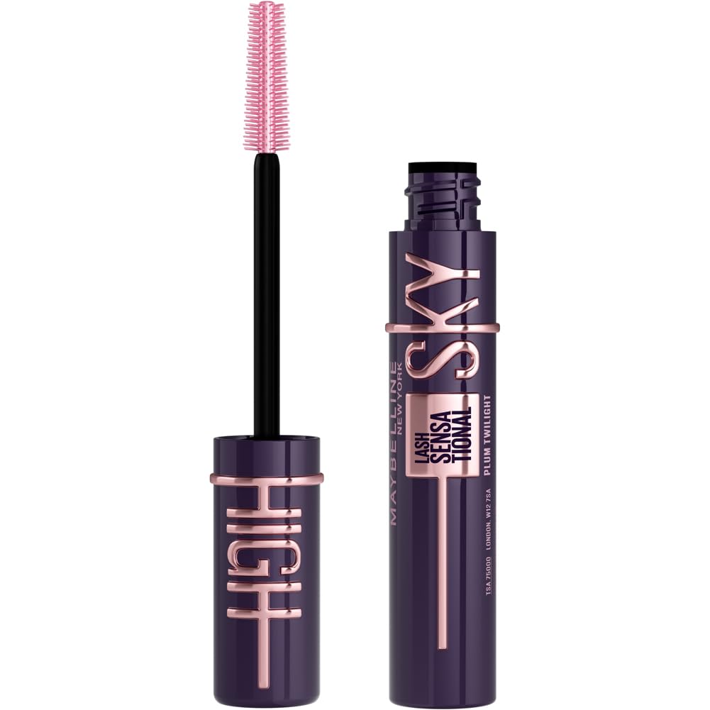 Maybelline New York Lash Sensational Sky High Mascara, Volumising & Lengthening Mascara, Washable Flake-Free Formula Infused with Bamboo Extract & Fibres, 7.2 ml, Shade: 01, Very Black