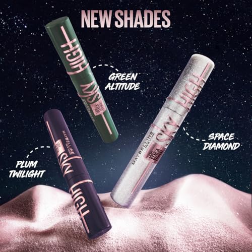 Maybelline New York Lash Sensational Sky High Mascara, Volumising & Lengthening Mascara, Washable Flake-Free Formula Infused with Bamboo Extract & Fibres, 7.2 ml, Shade: 01, Very Black