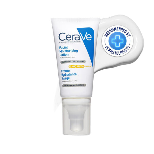 CeraVe AM Facial Moisturising Lotion Normal To Dry Skin 52ml With UV Protection And 3 Essential Ceramides
