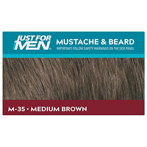 Just for men Moustache & Beard Dark Brown Dye, Eliminates Grey for a Thicker & Fuller Look � M45