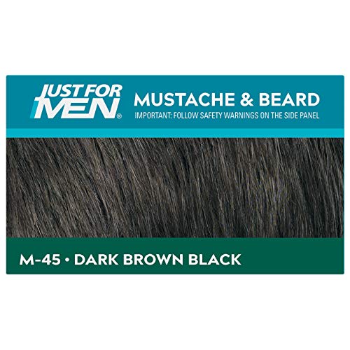Just for men Moustache & Beard Dark Brown Dye, Eliminates Grey for a Thicker & Fuller Look � M45
