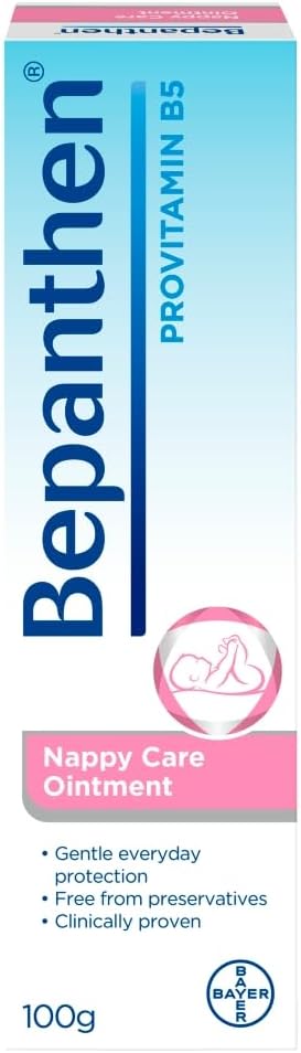 Bepanthen Nappy Care Ointment | Nappy Cream with Provitamin B5 | Suitable for Newborns Skin, 100 g (Packing May Vary).