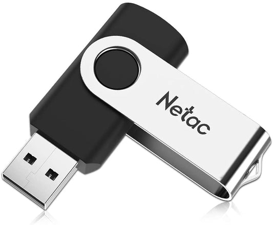 Netac 64GB USB 2.0 Flash Drive, Swivel Design Memory Sticks, Pen Drive, Usb Sticks for Data Storage, Zip Drive and jump Drive with LED Light
