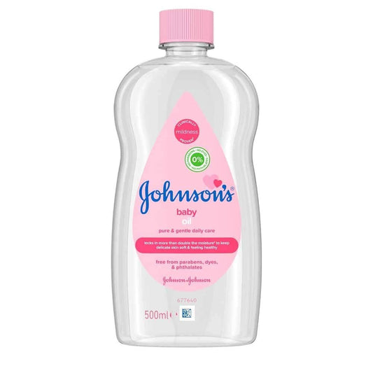 Johnson's Baby Oil (1 x 500 ml) Moisturising Baby Oil to Protect Delicate and Dry Skin, Hypoallergenic and pH-Balanced, Ideal for Massage, Moisturiser for Dry Skin to Soften Hands and Body