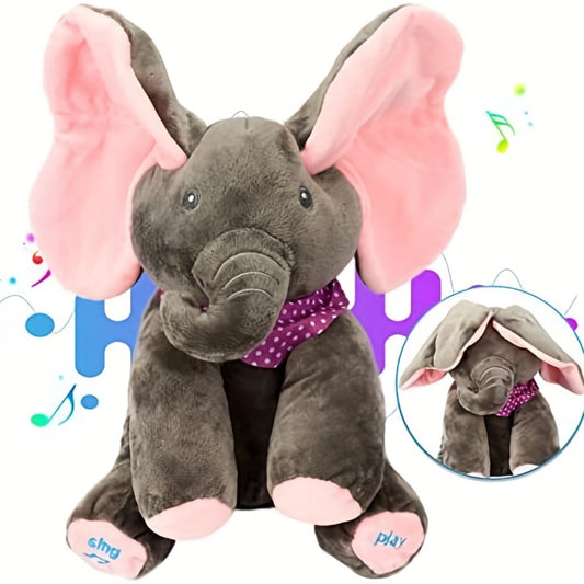 Hide-And-Seek Elephant Plush Toy | Interactive Musical Game for Kids