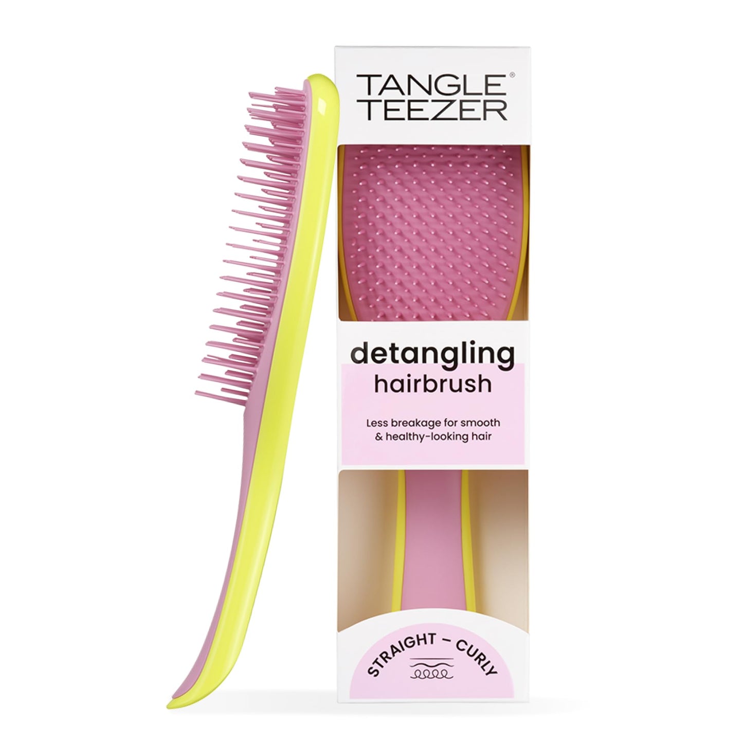 Tangle Teezer Ultimate Detangler Hairbrush - For Wet & Dry Hair - Detangling Brush for All Hair Types - Two-Tiered Teeth Reduce Breakage & Eliminate Knots - Millennial Pink