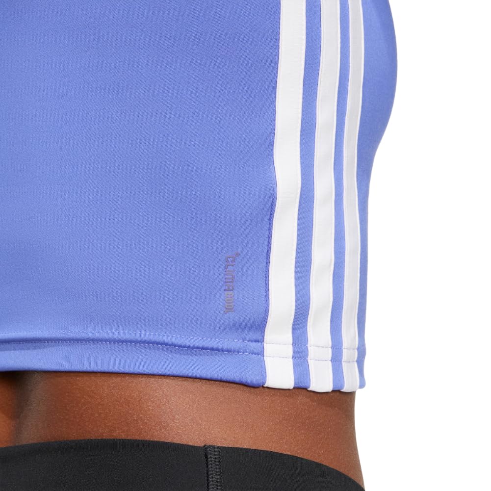 adidas Women's Train Essentials 3-Stripes Cropped Tank Top T-Shirt