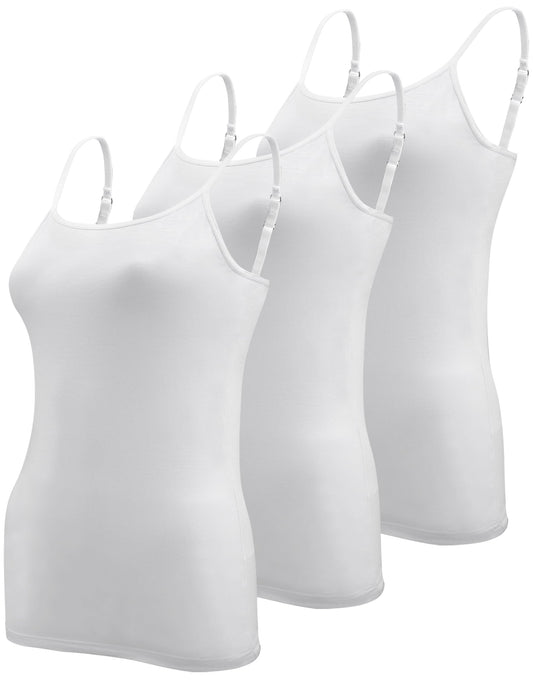 BQTQ 3 Pieces Vest Top for Women Basic Camisole Adjustable Spaghetti Strap Tank Tops for Women and Girls