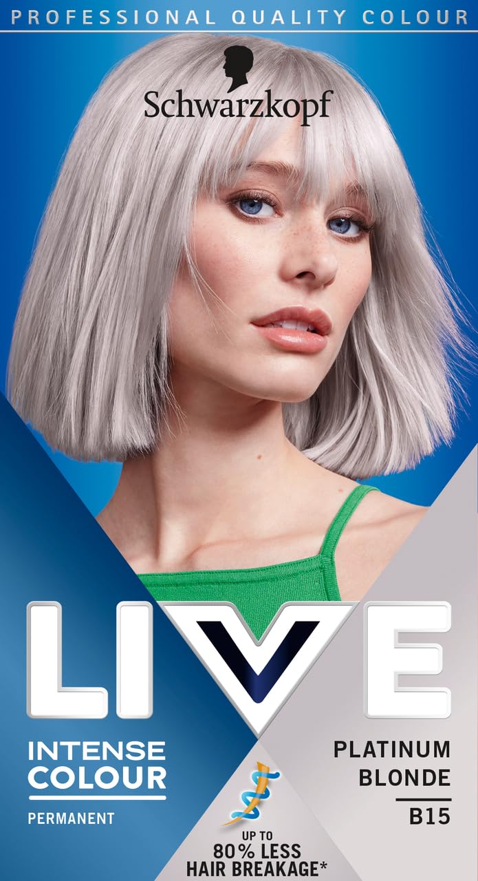 Schwarzkopf LIVE Intense Colour, Long Lasting Permanent Black Hair Dye, With Built-In Vibrancy Serum, Up To 100% Grey Coverage- Deep Black 099