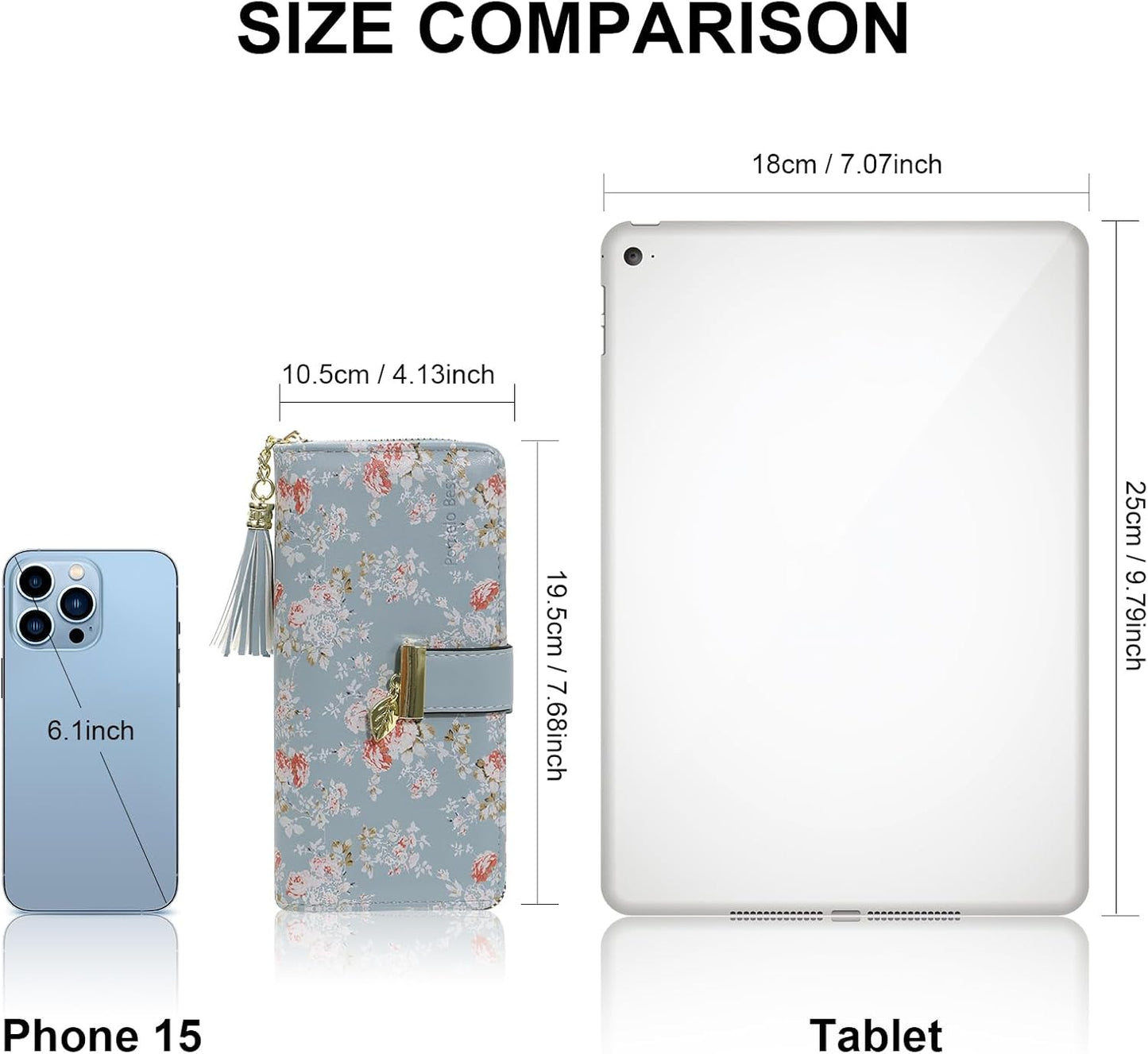 Pomelo Best Womens Wallet RFID Blocking Large Capacity Long Purse with Multiple Card Slots Zipper Phone Coin Pocket