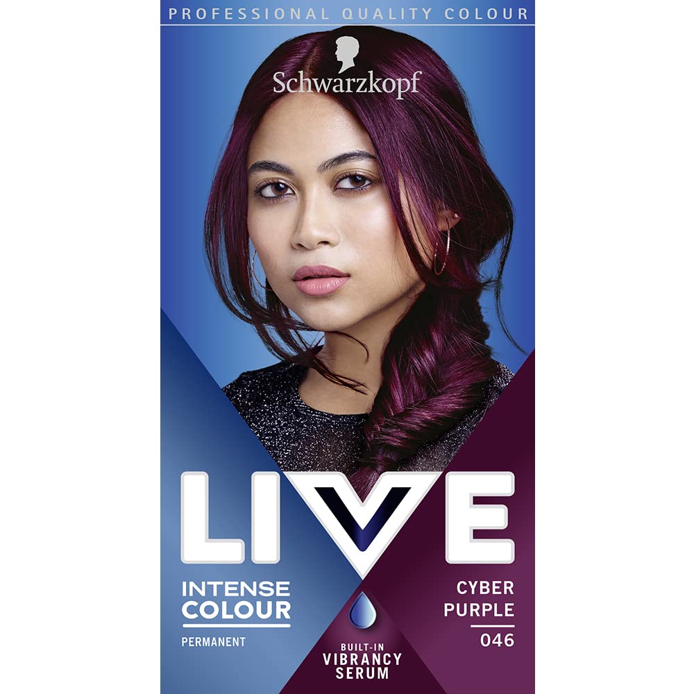Schwarzkopf LIVE Intense Colour, Long Lasting Permanent Black Hair Dye, With Built-In Vibrancy Serum, Up To 100% Grey Coverage- Deep Black 099