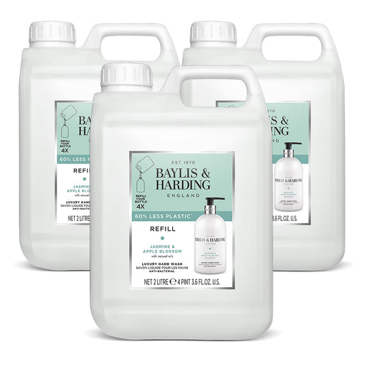 Baylis & Harding Jasmine and Apple Blossom Anti-Bacterial Hand Wash, 500 ml (Pack of 3) - Vegan Friendly