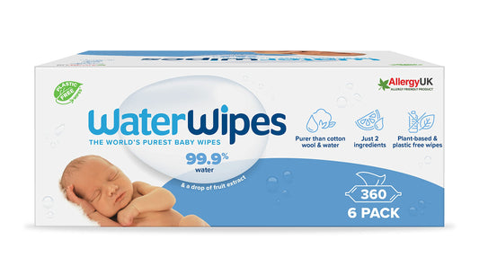 WaterWipes Original Baby Wipes, 720 Count (12 Packs), 99.9% Water, 3-In-1 Cleans, Cares, Protects, Unscented, Packaging May Vary
