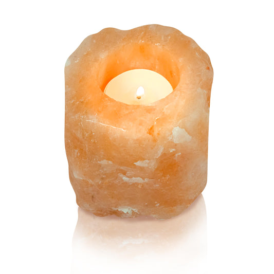 Amazing Health Wellness Natural Himalayan Salt Tealight Holders Chunky (2)