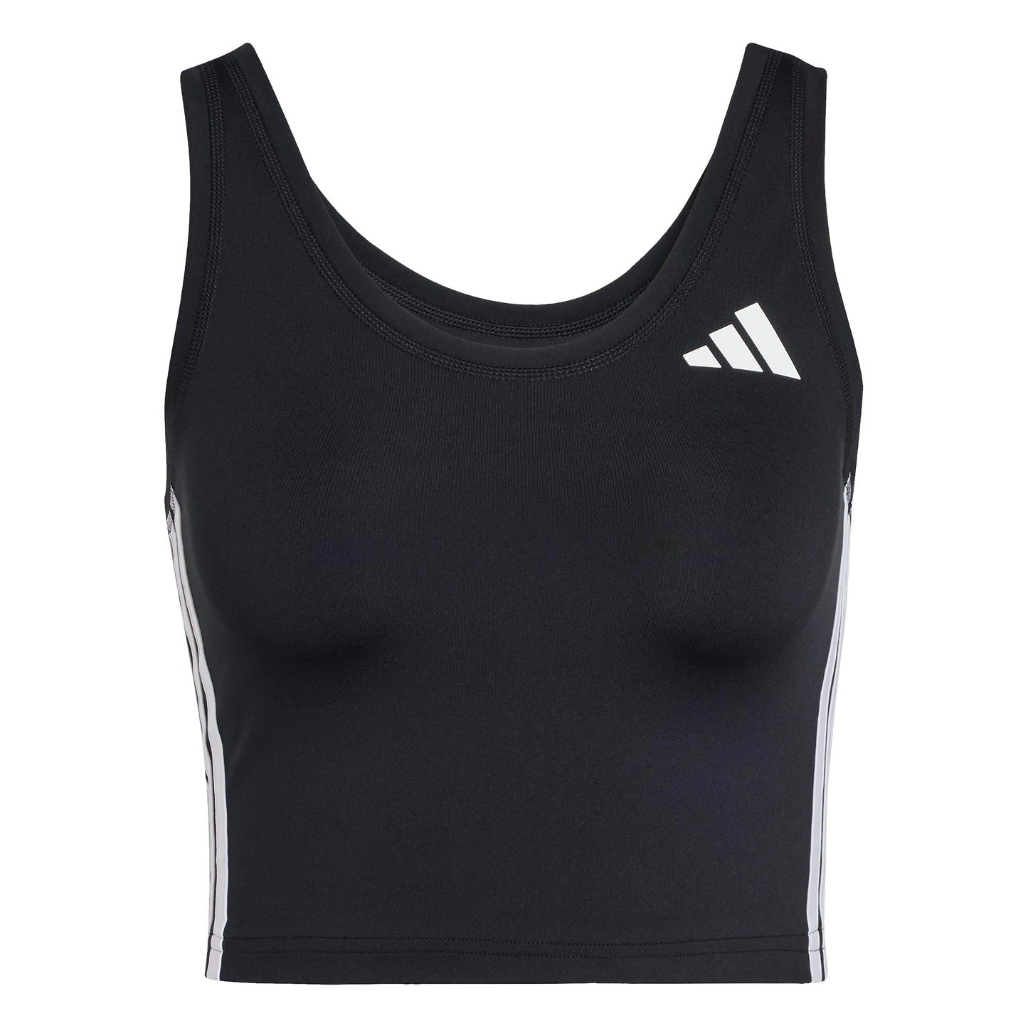 adidas Women's Train Essentials 3-Stripes Cropped Tank Top T-Shirt
