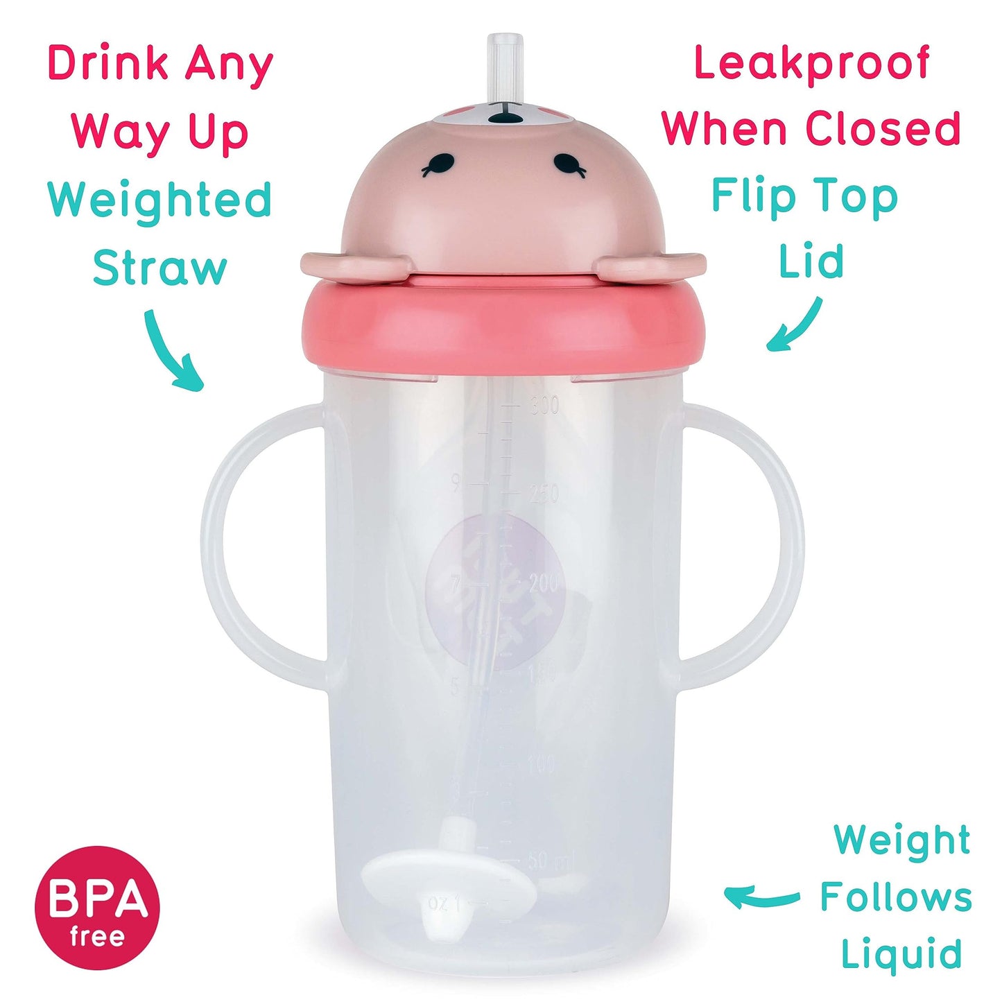 TUM TUM Tippy Up Free Flow Sippy Cup (No Valve), Sippy Cup for Toddlers, 200ml, BPA Free (Betsy Bear S3)